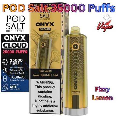 Pod Salt Onyx Cloud 25000 Puffs Fizzy Lemon