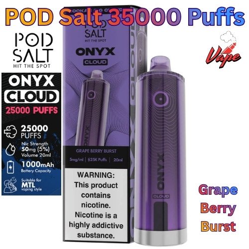 Pod Salt Onyx Cloud 25000 Puffs Grape Berry Burst