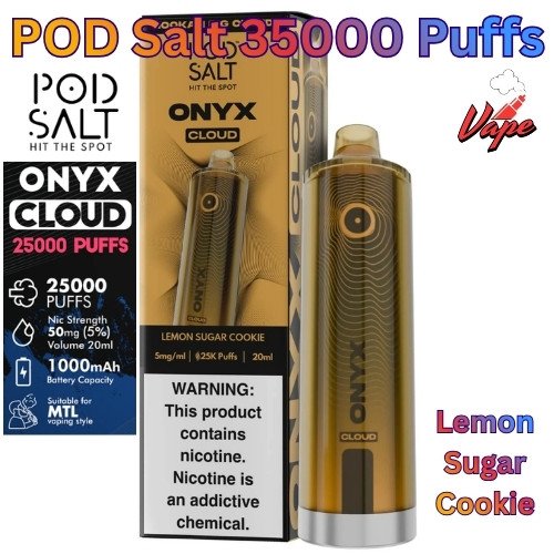 Pod Salt Onyx Cloud 25000 Puffs Lemon Sugar Cookie