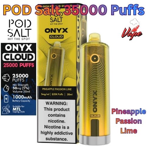 Pod Salt Onyx Cloud 25000 Puffs Pineapple Passion Lime