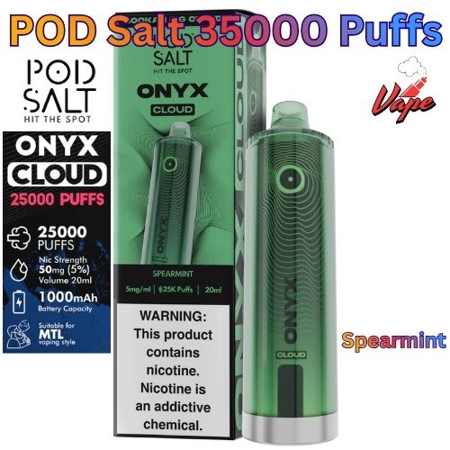 Pod Salt Onyx Cloud 25000 Puffs Spearmint