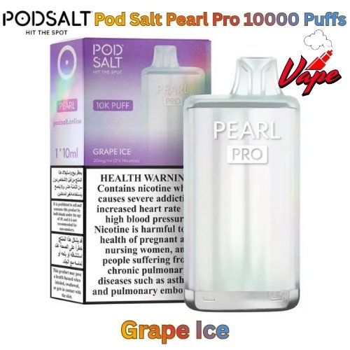 Pod Salt Pearl Pro 10000 Puffs Grape Ice