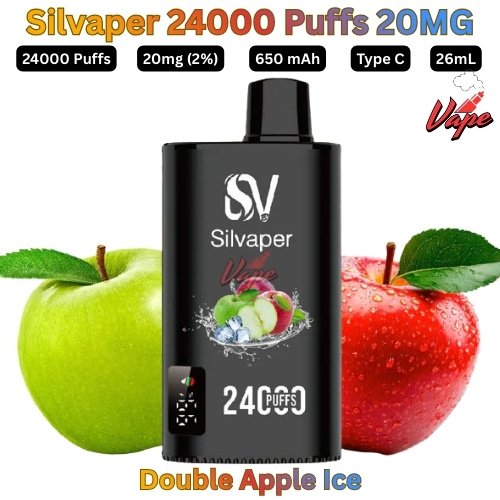 Silvaper 24000 Puffs 20mg Double Apple Ice