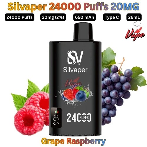 Silvaper 24000 Puffs 20mg Grape Raspberry