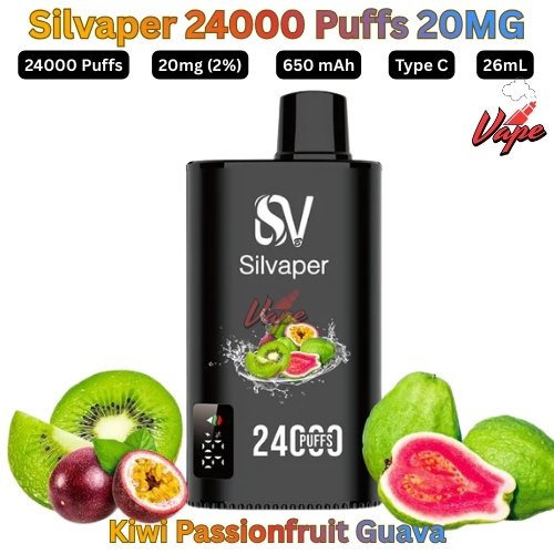 Silvaper 24000 Puffs 20mg Kiwi Passionfruit Guava