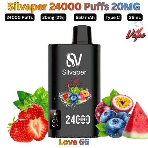 Silvaper 24000 Puffs 20mg Love 66