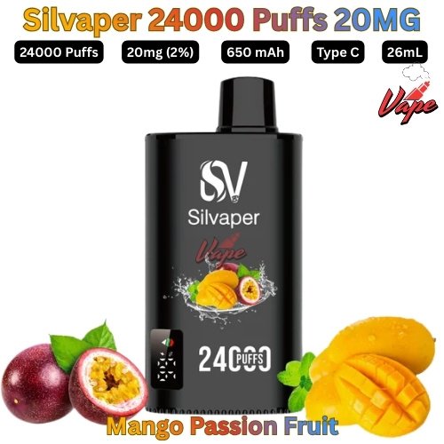 Silvaper 24000 Puffs 20mg Mango Passion Fruit
