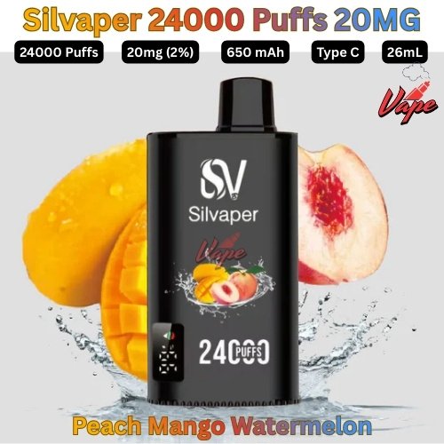 Silvaper 24000 Puffs 20mg Peach Mango Watermelon