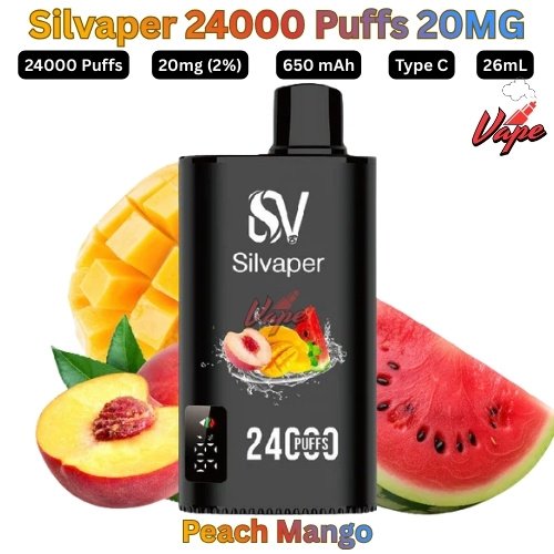 Silvaper 24000 Puffs 20mg Peach Mango