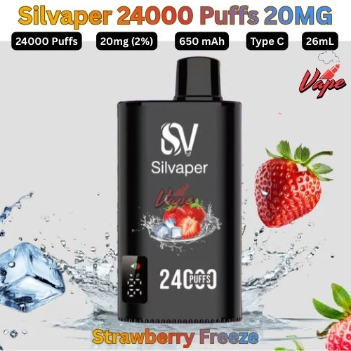 Silvaper 24000 Puffs 20mg Strawberry Freeze