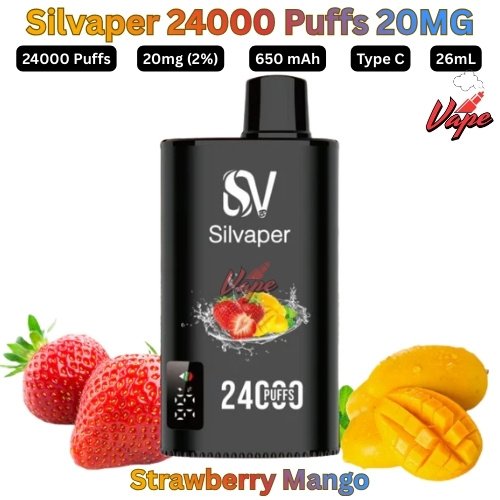 Silvaper 24000 Puffs 20mg Strawberry Mango