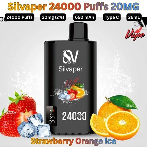 Silvaper 24000 Puffs 20mg Strawberry Orange lce