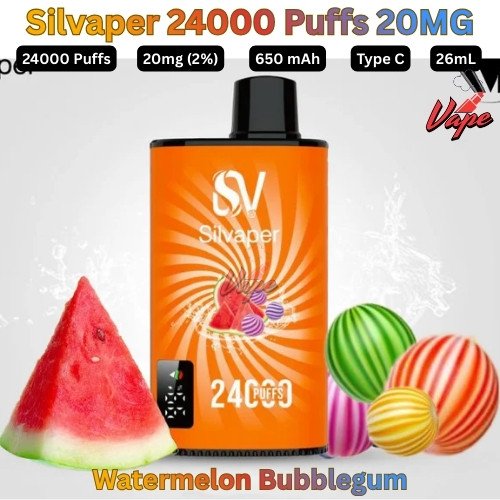 Silvaper 24000 Puffs 20mg Watermelon Bubblegum
