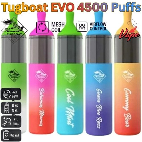 Tugboat EVO 4500 Puffs All Flavors