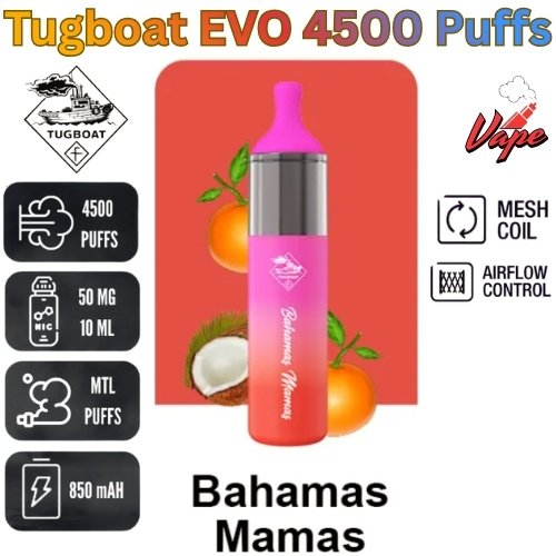 Tugboat EVO 4500 Puffs Bahamas Mamas