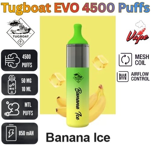 Tugboat EVO 4500 Puffs Banana lce