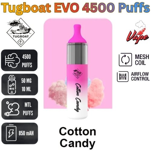 Tugboat EVO 4500 Puffs Cotton Candy