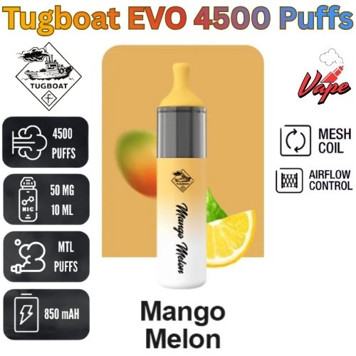 Tugboat EVO 4500 Puffs Mango Melon