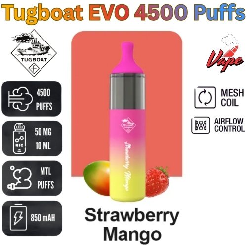 Tugboat EVO 4500 Puffs Strawberry Mango