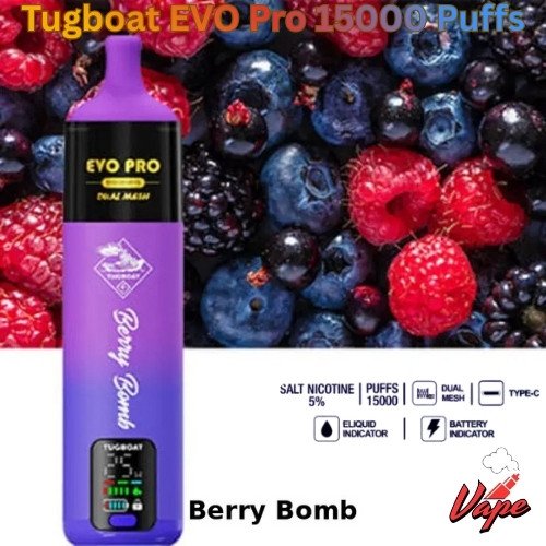 Tugboat EVO Pro 15000 Puffs Berry Bomb