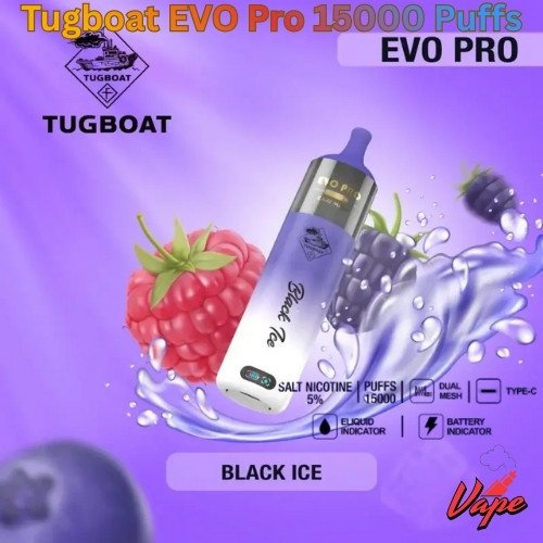 Tugboat EVO Pro 15000 Puffs Black Ice