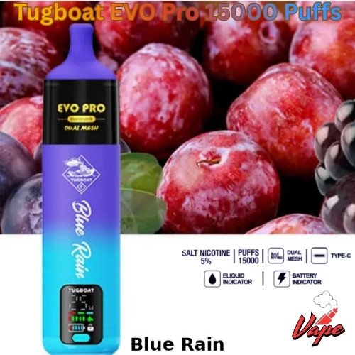 Tugboat EVO Pro 15000 Puffs Blue Rain