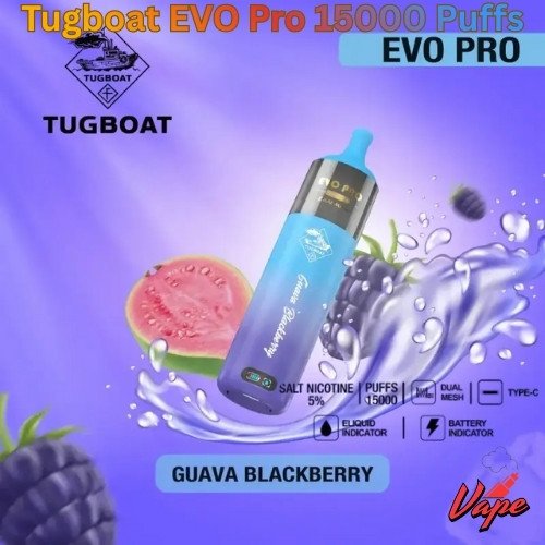 Tugboat EVO Pro 15000 Puffs Guava Blackberry