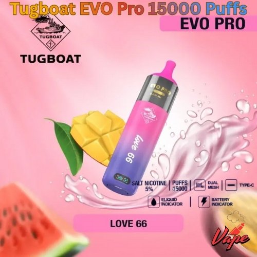 Tugboat EVO Pro 15000 Puffs Love 66