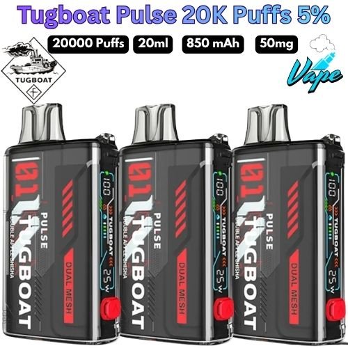 Tugboat Pulse 20000 Puffs 50MG All Flavors in Dubai