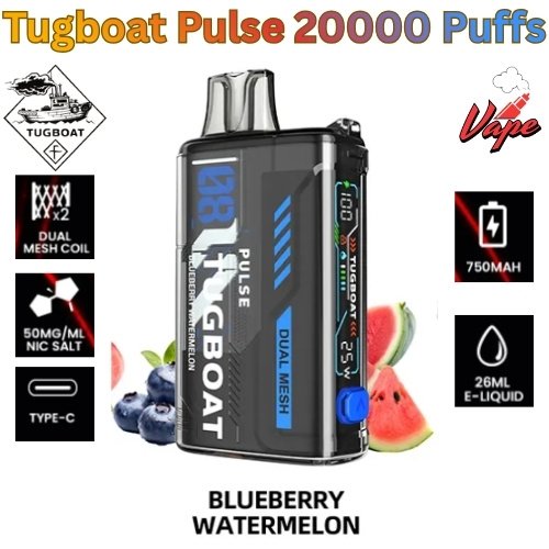 Tugboat Pulse 20000 Puffs Blueberry Watermelon