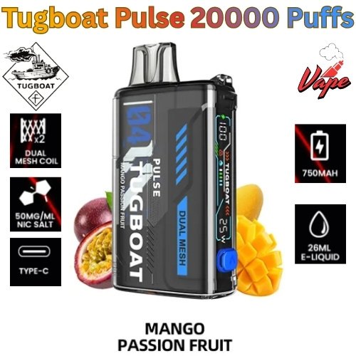 Tugboat Pulse 20000 Puffs Mango Passion Fruit