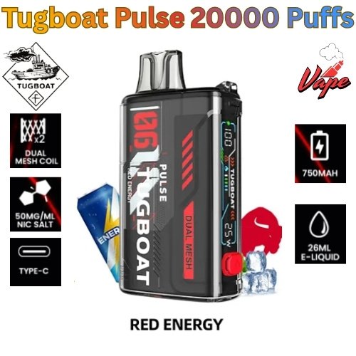 Tugboat Pulse 20000 Puffs Red Energy