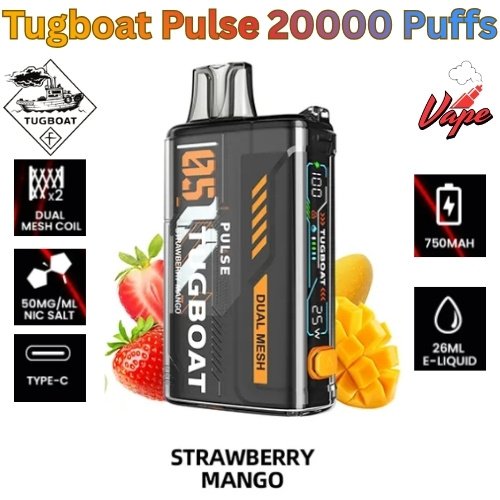 Tugboat Pulse 20000 Puffs Strawberry Mango