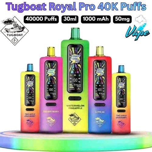Tugboat Royal Pro 40000 Puffs 50MG All Flavors in Dubai
