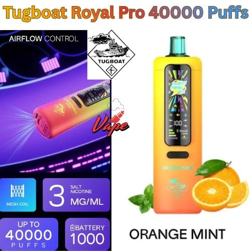 Tugboat Royal Pro 40000 Puffs Orange Mint