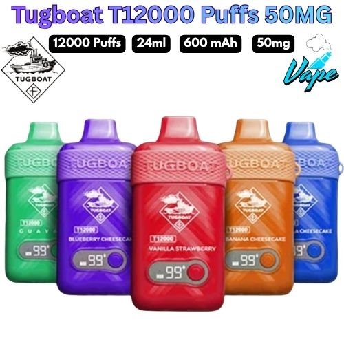 Tugboat T12000 Puffs 50MG All Flavors in Dubai