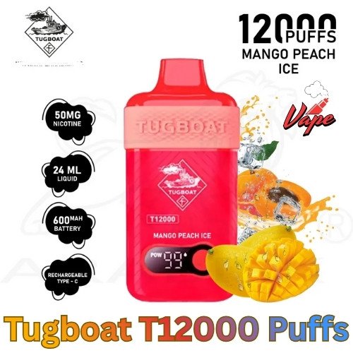 Tugboat T12000 Puffs Mango Peach Ice