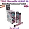 VGOD Disposable Pod 1K 1500 Puffs 50MG Berry Bomb in ABu Dhabi