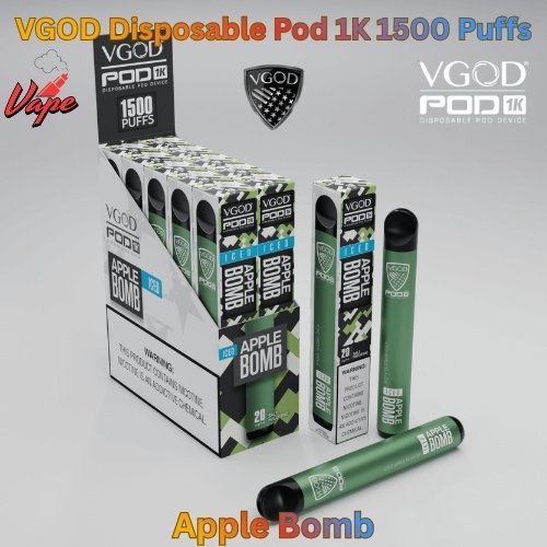 VGOD Disposable Pod 1K 1500 Puffs Apple Bomb