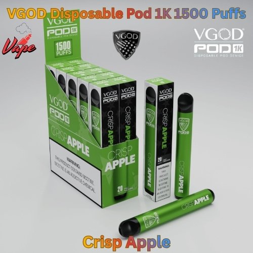 VGOD Disposable Pod 1K 1500 Puffs Crisp Apple