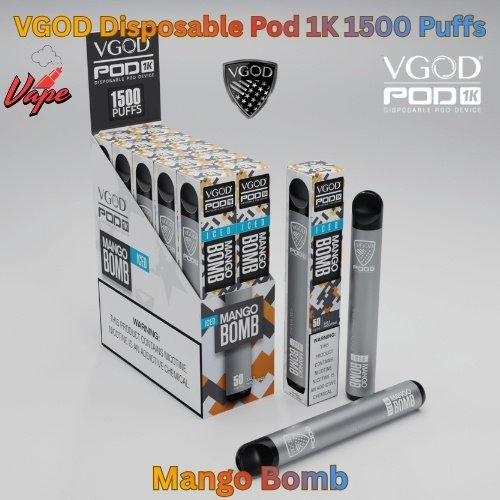 VGOD Disposable Pod 1K 1500 Puffs Mango Bomb
