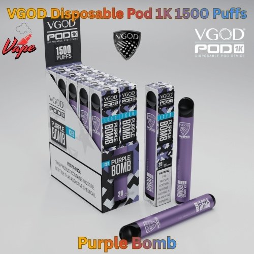 VGOD Disposable Pod 1K 1500 Puffs Purple Bomb