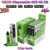 VGOD Disposable Pod 4KR 4000 Puffs 20MG Crisp Apple in Sharjah