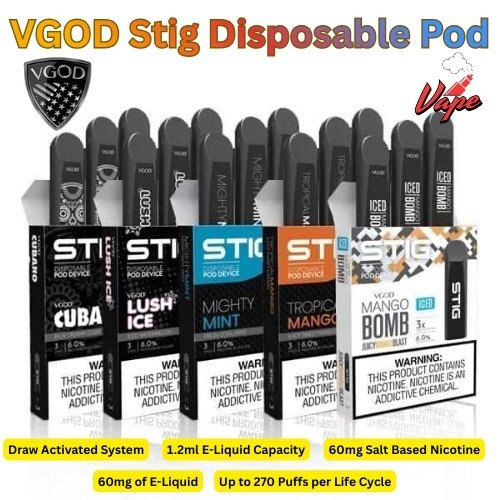 VGOD Stig Disposable Pod All Flavors