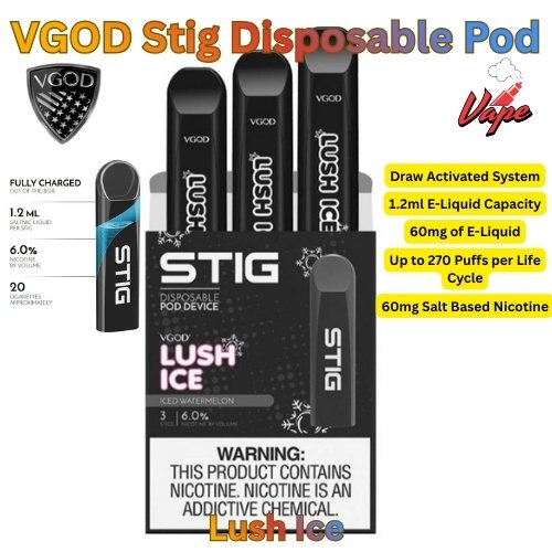 VGOD Stig Mix Iced 60MG Disposable Vape Lush Ice