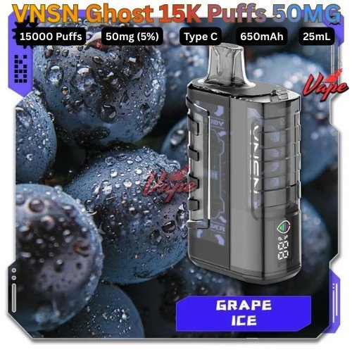 VNSN Ghost 15000 Puffs 50MG Grape Ice