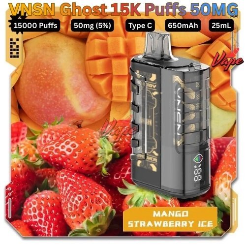 VNSN Ghost 15000 Puffs 50MG Mango Strawberry Ice