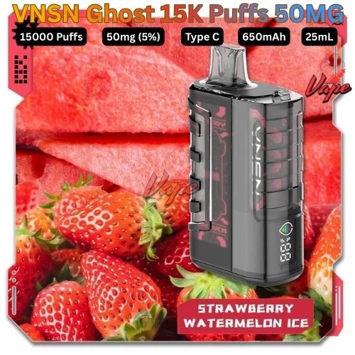 VNSN Ghost 15000 Puffs 50MG Strawberry Watermelon Ice