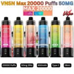 VNSN Max 20000 Puffs 50MG All Flavors