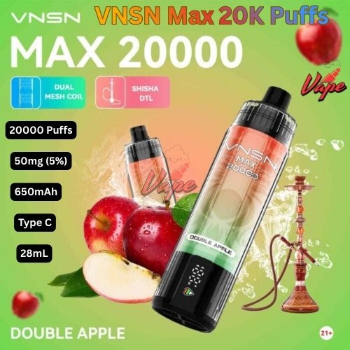VNSN Max 20000 Puffs 50MG Double Apple
